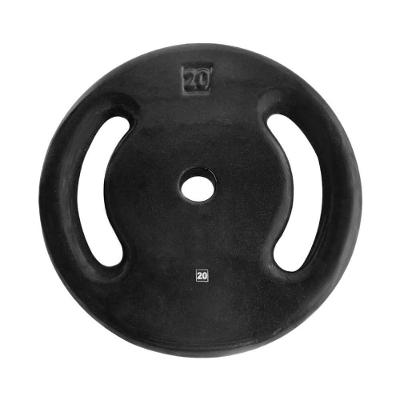 Anilha Ferro Fundido Emborrachada 20kg Alça Lateral Preta Anilhas Fitness