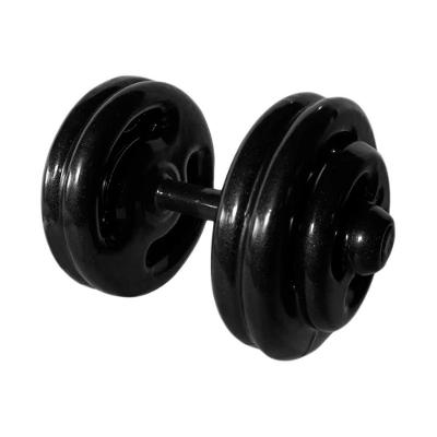 Dumbbell Emborrachado 26kg Ferro Fundido Treinamento Funcional Preto Anilhas Fitness