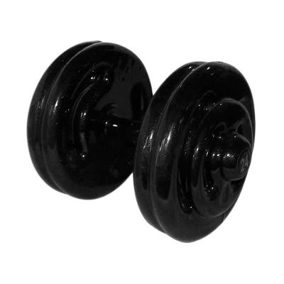 Dumbbell Emborrachado 24kg Ferro Fundido Treinamento Funcional Anilhas Fitness
