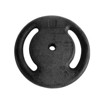 Anilha Ferro Fundido 25kg com Alça Lateral Preta Anilhas Fitness
