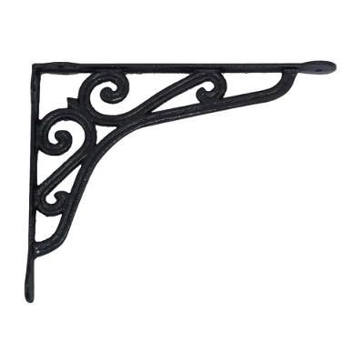 Cantoneira Mão Francesa 25x20cm Suporte de Parede Preta Ouro Minas