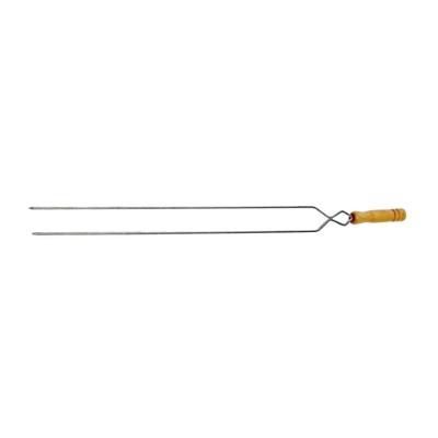 Espeto Duplo para Churrasco 55cm Aço Cabo com Isolamento Térmico Aramefer