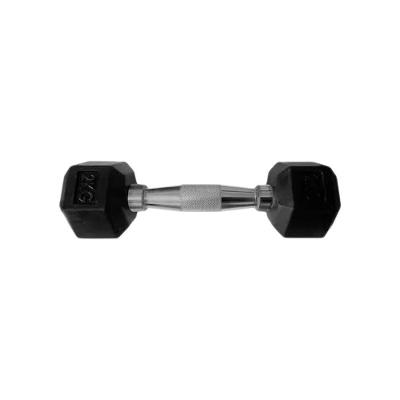 Halter Sextavado 2,0kg Ferro Fundido Pegada Cromada Inox Anilhas Fitness