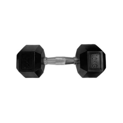 Halter Sextavado Injetado Pegada Cromada 10kg Ferro Fundido Anilhas Fitness