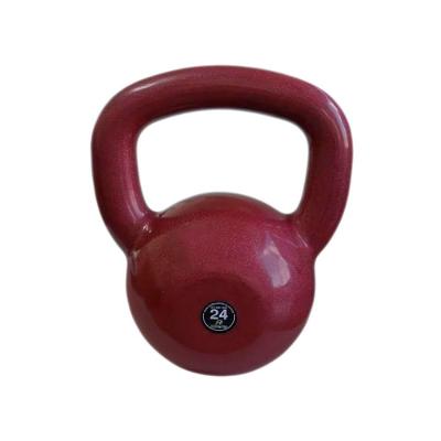 Kettlebell Emborrachado 24kg com PVC Alça Antiderrapante Preto Anilhas Fitness