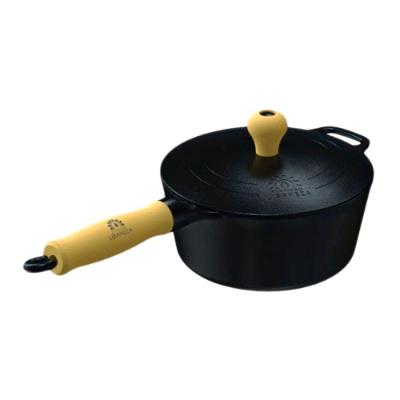 Caçarola Cabo de Madeira Tampa de Ferro Fundido 4,1L 24CM Libaneza