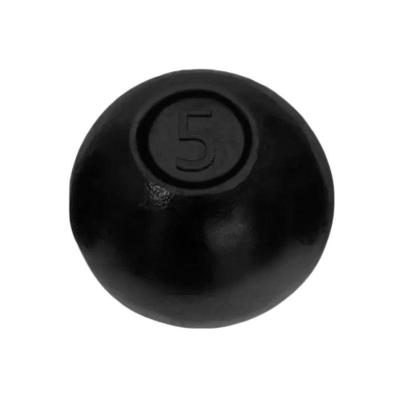Bola de Arremesso Ferro Fundido Treinamento Funcional 5kg Preta Anilhas Fitness