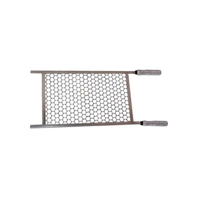 Grelha Aço Inox Cabo Alumínio 80x48cm Churrasqueira Rig Fundidos