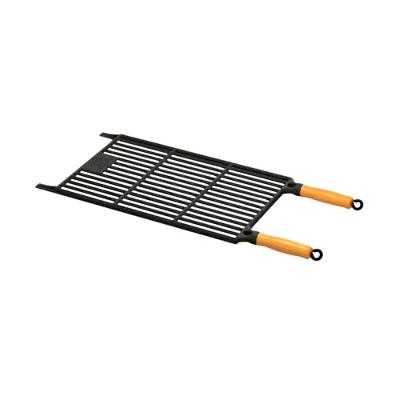 Grelha Parrilha Uruguaia Ferro Fundido Cabo Madeira 50x30cm Libaneza