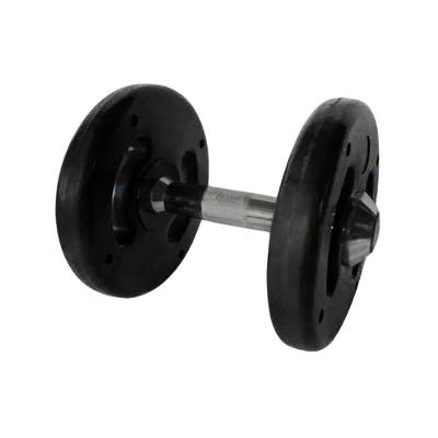 Dumbell Injetado Pegada Cromada 12kg Ferro Fundido PVC Anilhas Fitness