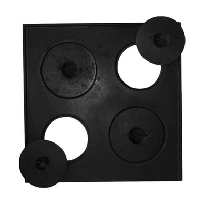 Chapa para Fogão a Lenha 4 Furos com Tampa 45x45CM Ferro Rig Fundidos