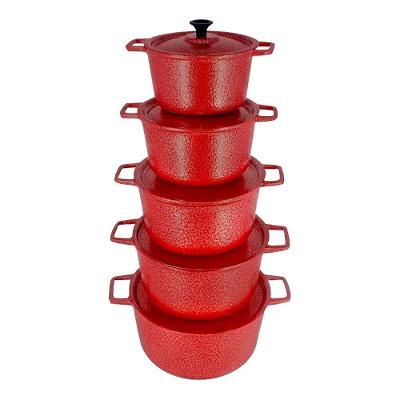 Jogo Caçarolas Alumínio Fundido Craqueada Alça Madeira 16 a 24CM Diviforte