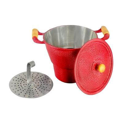 Cuscuzeiro Gigante Alumínio Fundido Craqueado 2,3L Vermelho N20 Diviforte