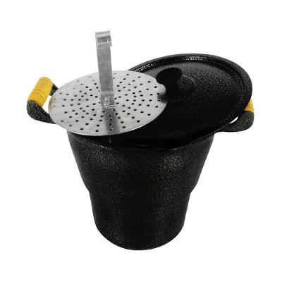 Cuscuzeiro Gigante Alumínio Fundido Craqueado 2,4L Preto Diviforte