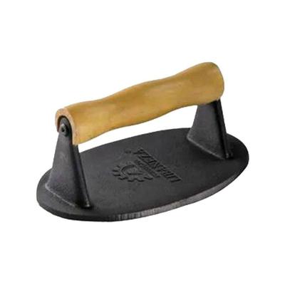 Prensador para Bifes em Ferro Fundido 13x21CM Grelha Preto Libaneza