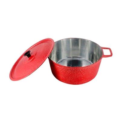 Caçarola Craqueada Alumínio Fundido Vermelha 16cm Diviforte