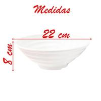 Kit 04 Tigelas Melamina Redonda Branca 1,435 Ml - 2