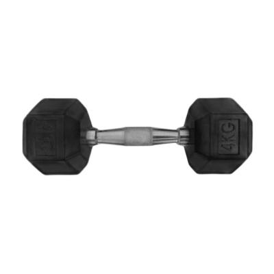 Halter Sextavado Injetado Pegada Cromada 4kg Ferro Fundido Anilhas Fitness