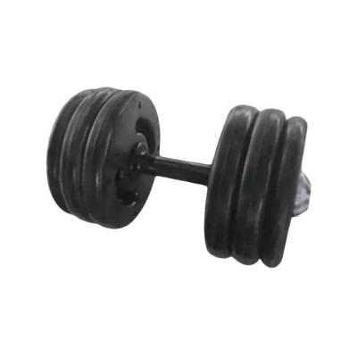 Dumbell Injetado Pegada Emborrachada 20kg Ferro Fundido Preto Anilhas Fitness