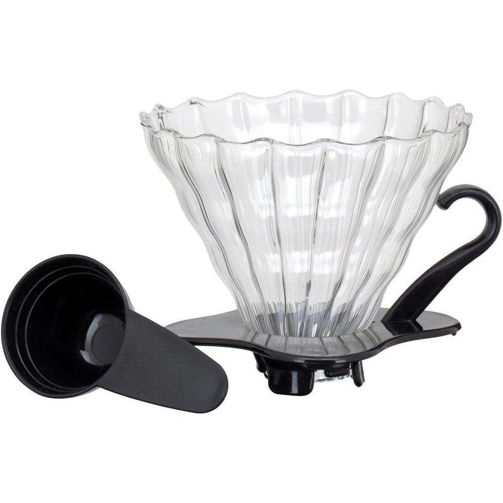 Kanne Suporte Filtro Café 10X12X12Cm Borosilicato Transp Com Acessorio - 1