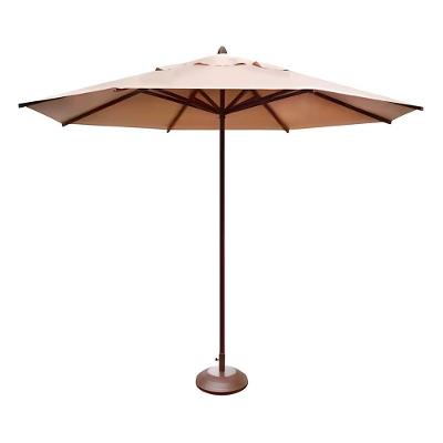 Ombrelone Guarda Sol 300CM Madeira Base Incluída Proteção UV Marrom