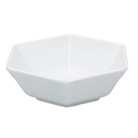 Kit 02 Tigelas Melamina Hexagonal Branca 700ml - 1