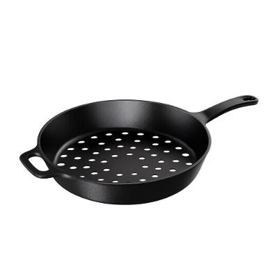Frigideira Grill Furada de Ferro Fundido 30CM 92586-LB Preta Libaneza