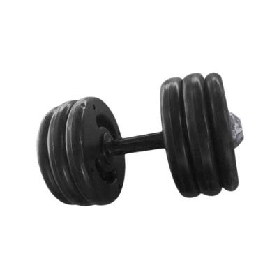 Dumbbell Injetado Pegada Emborrachada 28kg para Academia Anilhas Fitness