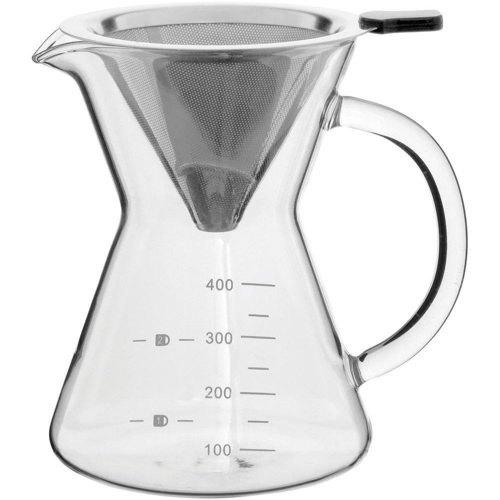 Kanne Cafeteira Com Filtro 14X15X11Cm 400Ml Borosilicato Transp - 1