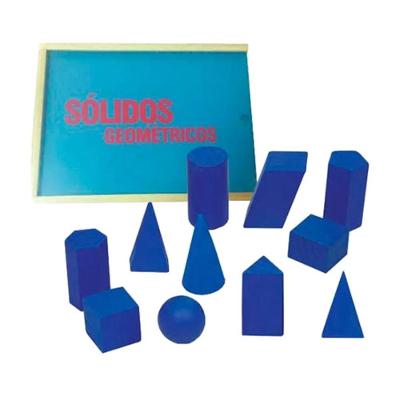 Brinquedo Educativo Sólidos Geométricos 11 Peças Madeira Sonho de Criança