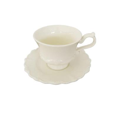 Jogo De Xícaras Com Pires Porcelana 12 Peças