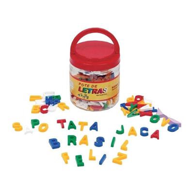 Brinquedo Educativo Pote com Letras 171 Peças Sonho de Criança