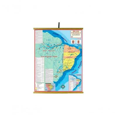 Mapa Educativo Sonho de Criança Brasil Colonial I 1200x900mm Plastificado