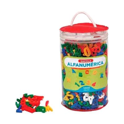 Brinquedo Educativo Sacola Alfanumérica 1000 Peças Sonho de Criança