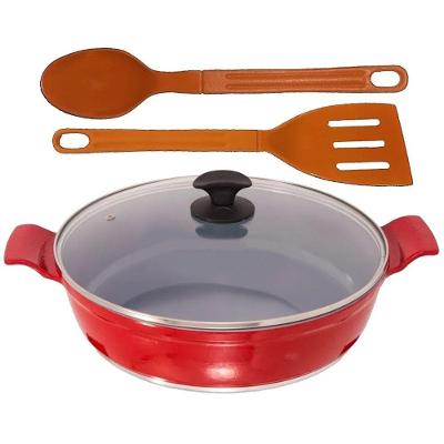 Frigideira Talher 05 AA Alumínio Cerâmico 30CM Vermelha Javali