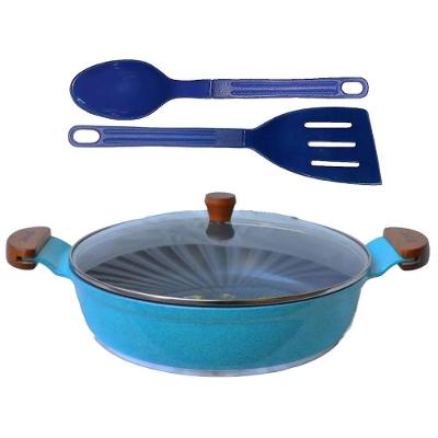 Frigideira Talher 01 AM Alumínio Cerâmica 30cm Turquesa Javali