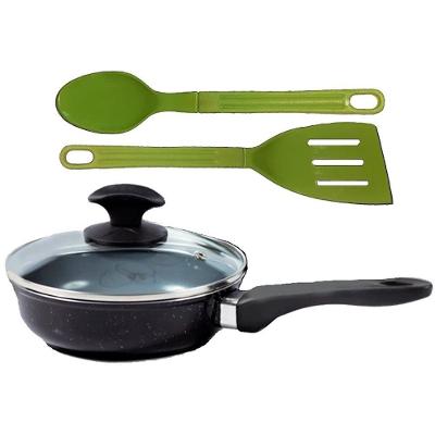 Frigideira Cb24cm Alumínio Cerâmico 3,6L Tampa Vidro Temperado Preta Javali