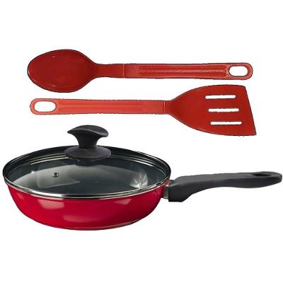 Frigideira Talher 03 CB Alumínio Cerâmico 3,6L 24CM Vermelha Javali