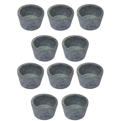 Kit 10 Mini Molheiras Tigela Petisco Pedra Sabão 80ML Rústico Industria São Jose