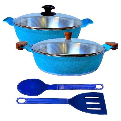 Kit Frigideiras Usinadas T01 N08 Alumínio Diamantado 30CM Turquesa Javali