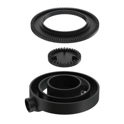 Queimador Duplo 1 Cano Fogão Industrial Ferro Fundido 17,4cm Preto Libaneza