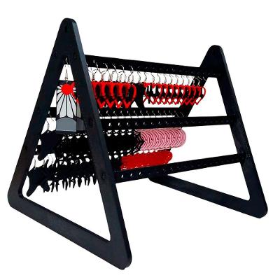 Expositor para Brincos 120 Furos Triangular PLA Loja Balcão Preto