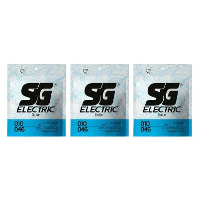 Kit 3 Encordoamentos Guitarra SG 5198 010-046 Aço Niquelado Izzo