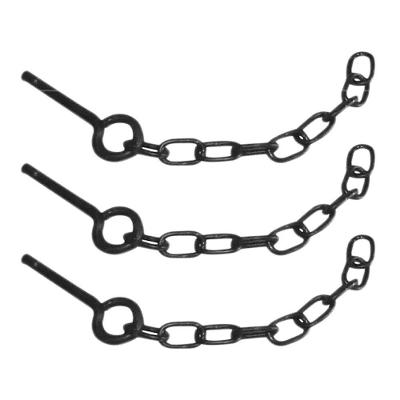 Kit 3 Pinos com Correntinha Tampa de Carroceria 1-4 Tranca Porteira 370MM Metasal