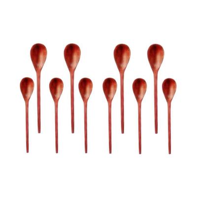 Kit 10 Colheres de Pau Madeira Intermediário 33CM Cozinha Colher de Pau