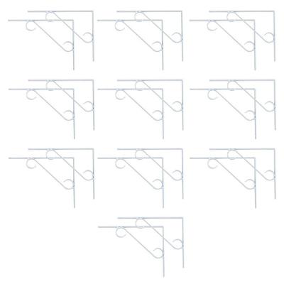 Kit 20 Cantoneiras Suporte em S para Vidro 25x20cm Branca Ouro Minas