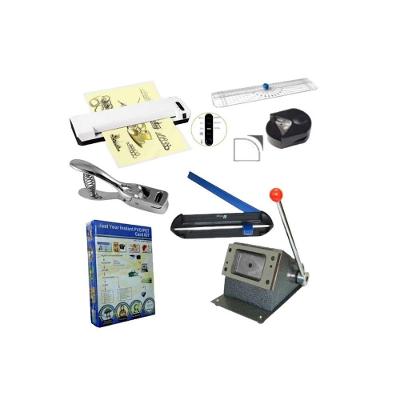 Kit Plastificação Crachá e Cardápio com Plastificadora A3 Azul Motivate