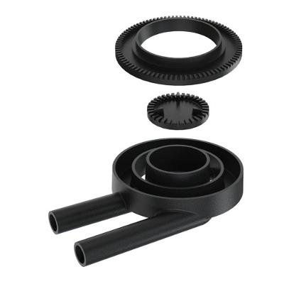 Queimador Duplo Fogão Industrial Ferro Fundido N05 15,5cm Preto Libaneza