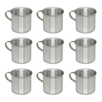 Jogo 20 Canecas Escolares Alumínio Fundido com Alça 700ML Prata Continental
