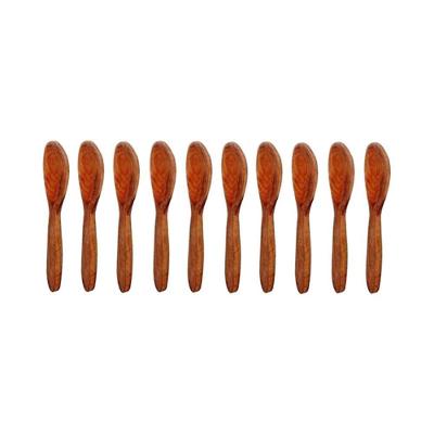 Kit 10 Colheres de Pau Madeira Reforçada 28CM Resistente Altas Temperaturas